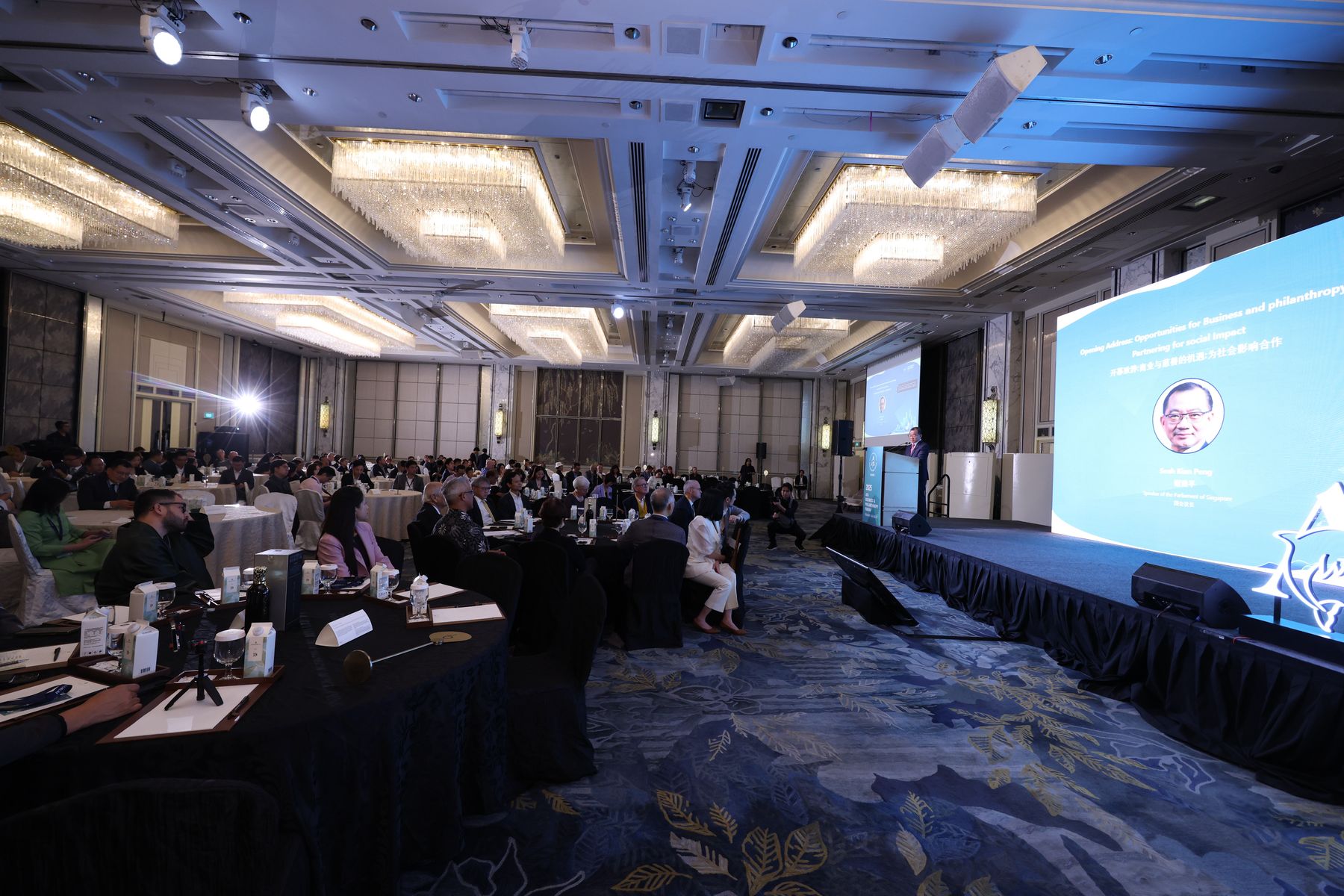 The Business & Philanthropy Forum 2025 in plenary, Shangri-La Singapore